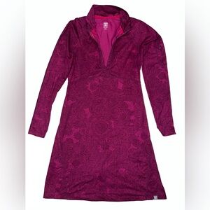 Title Nine Getaway Athletic Dress Long Sleeve 1/4 zip mock neck Sunblock XS